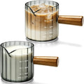 2 Pack Espresso Measuring Cups, 4oz Borosilicate Glass Espresso Shot Glasses by Cfyosnk