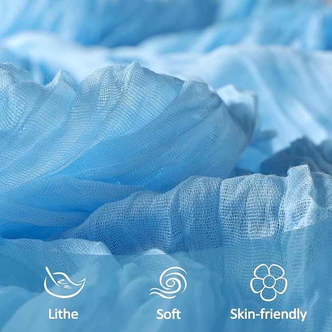 10 Pack 17 x 108 Inch Baby Blue Table Runner Cheesecloth | Gauze Cheese Cloth - Image 5