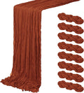 8 Pack Terracotta Cheesecloth Table Runner 20 x 120 inch Gauze Table Runners 10 by ACSUIT