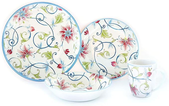 24-Piece Porcelain Dinnerware Set by TudorEngland