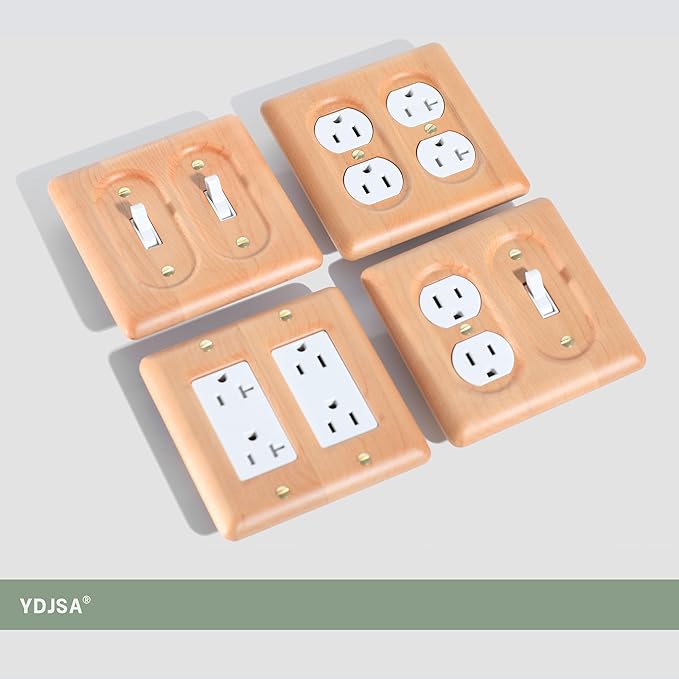 Maple Wood Switch Plates And Outlet Covers Elegant And Durable Plates For Switches And Outlets