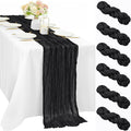 Black 6 Pcs Cheesecloth Table Runner 10FT Gauze Fabric Boho Cheese Cloth Table by Sunnyline