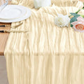 Cheesecloth Table Runner Beige 10FT Boho Gauze Runner by Wokceer