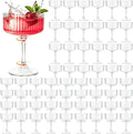 100 Pcs Plastic Martini Glasses Disposable, 10oz Ribbed Martini Glasses | by AstrivixDD