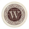 Thirstystone Monogram Round Natural Sandstone Coaster 4 Pack | 4" Diameter by Thirstystone