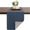 Table Runners 55 Inch Long, Dual-Sided Faux Leather Table Runner | Waterproof by Chitomars
