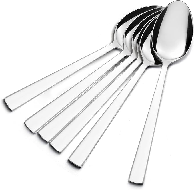 E-far Teaspoon Set of 6, 6.7 Inch Stainless Steel Spoons - Image 3