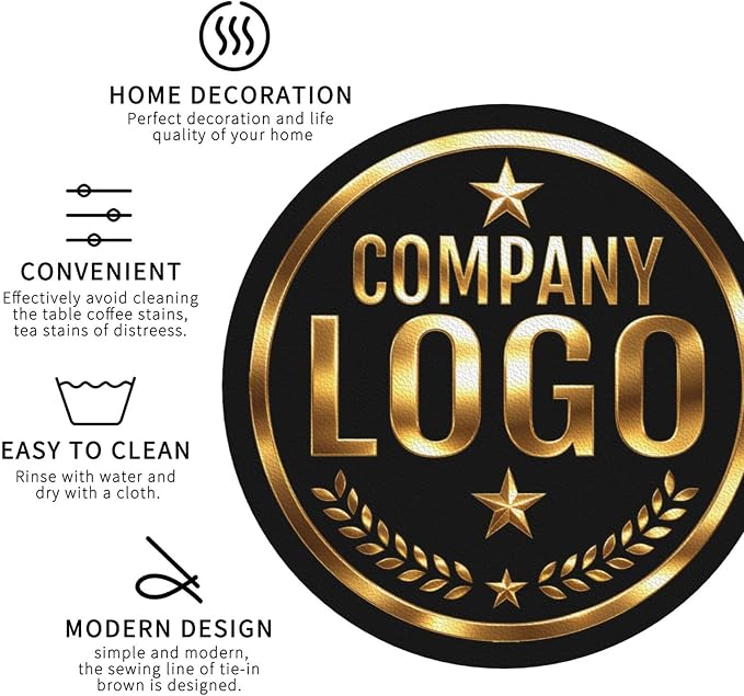 Custom Leather Coasters with Logo - Image 4