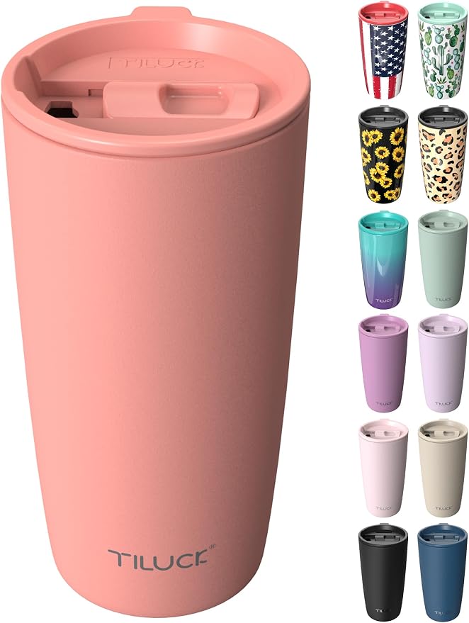 TILUCK 20 oz Insulated Coffee Tumbler by TILUCKBringsGoodLuck