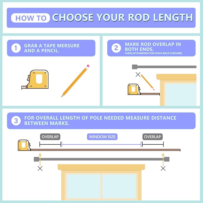 Curtain Rods for Windows 16 to 144 Inches Adjustable Length 1 Inch Diameter Window Curtain Rod with Aluminium Finials, Flash Gold