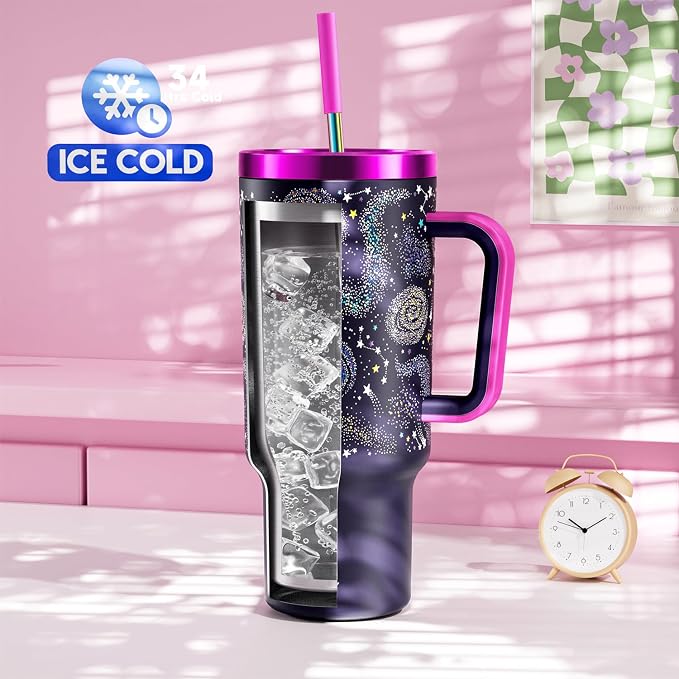 Meoky Glow in the Dark Tumbler: 40 oz Tumbler - Image 2