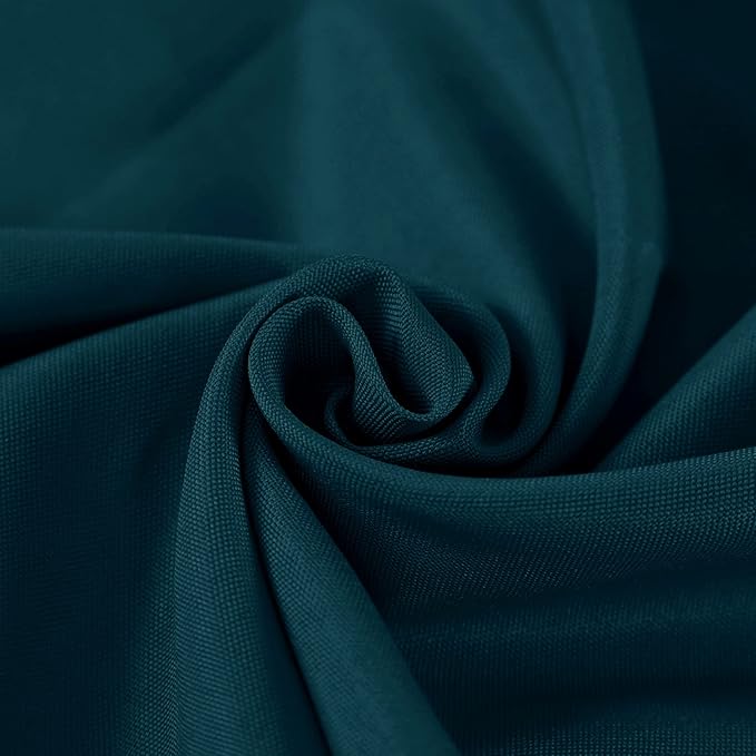 Fokitut 2 Pack Waterproof Rectangle Tablecloth, 60x102 Inch, Stain Resistant and Wrinkle Polyester Table Cloth, Fabric Table Cover for Kitchen Dining, Wedding, Party, Holiday Dinner-Peacock Blue