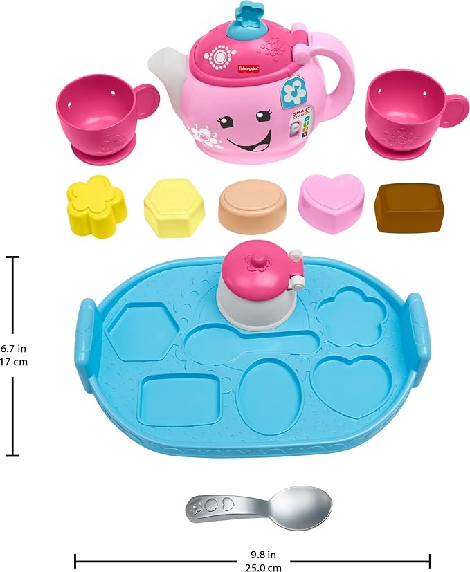 Fisher-Price Toddler Toy Laugh & Learn Sweet Manners Tea Set - Image 5