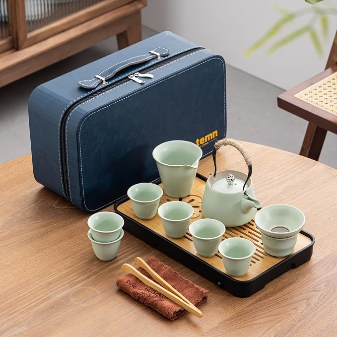 Travel tea set, Portable ceramic tea set, Chinese tea set, Tea sets by Unknown