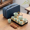 Travel tea set, Portable ceramic tea set, Chinese tea set, Tea sets by Unknown