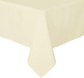 sancua Rectangle Tablecloth - 60 x 120 Inch - Stain and Wrinkle Resistant Washable Polyester Table Cloth, Decorative Fabric Table Cover for Dining Tables, Buffet Parties and Camping, Beige