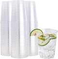 FOCUSLINE 100 Count 10 oz Clear Plastic Cups | Disposable Heavy Duty Hard by FOCUSLINE