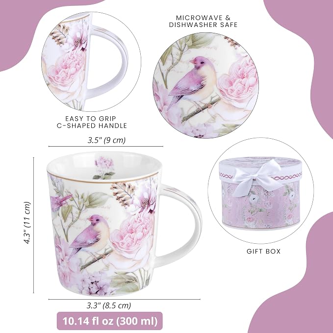 STP GOODS Porcelain Tea/Coffee Cup in Gift Box Fine Porcelain Coffee Cup Tea - Image 3