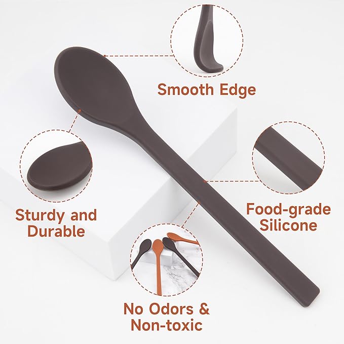 4PCs Silicone Stirring Spoons for Coffee Tea | 6.85-Inch Coffee&Espresso - Image 5