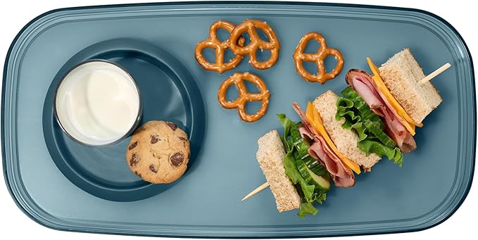 madesmart dipware Small Serving Plate, Stackable & Removable Dip Bowl for Salsa, Queso, Salad, Olives, Dishwasher & Microwave Safe, Multipurpose Plate & Bowl, Midnight