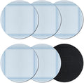 Light Blue Grid Coasters Set of 6 Absorbent Coasters by Unknown