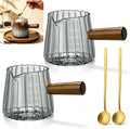 2 PCS 6OZ Glass Espresso Cups by Unknown