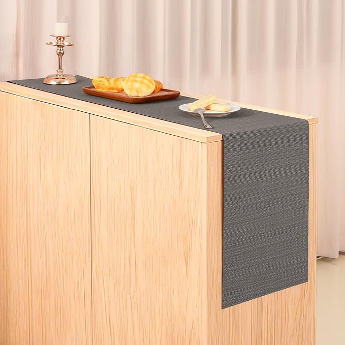 Table Runner 72 Inches Long, Vinyl Woven Heatproof Table Runners | Washable - Image 6