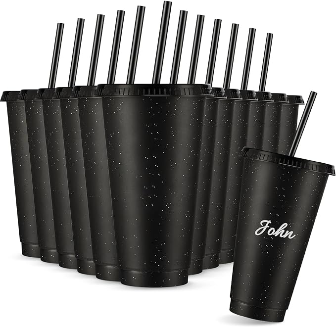 Amyhill 12 Pcs Reusable Glitter Cups by Amyhill