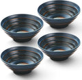 YUN TAO Ramen Bowl Set, 35 Oz Large Blue Ceramic Ramen Bowls Set of 4, Deep by YUNTAO