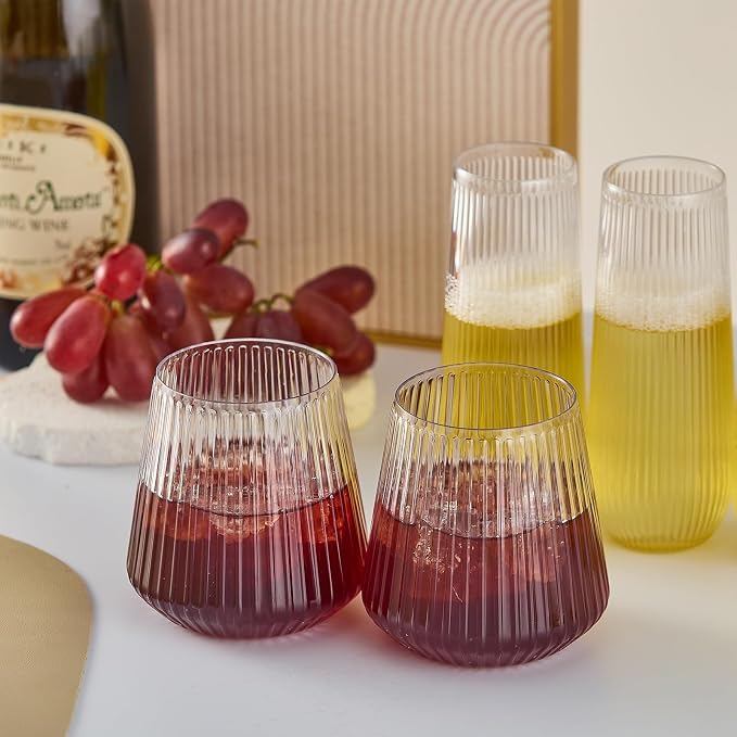 56 Pack Plastic Wine Glasses Champagne Flutes, Plastic Champagne Flutes - Image 5