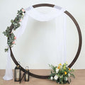 Efavormart 20ft White Cotton Gauze Wedding Arch Drapery by efavormart