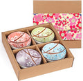 Ceramic Rice Bowls 10 oz, Sakura Bowl Gift Set by Sanbege