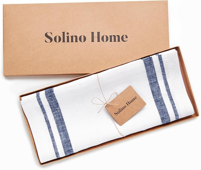 Solino Home 100% Pure Linen Table Runner, 14 x 90 in, console and side tables; - Image 5