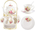 20-Pieces Porcelain Tea Sets For Women, Tea Set For Adult by TATSUMI