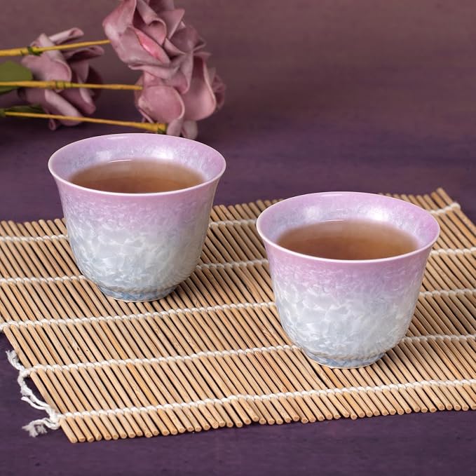 KAMMAK Japanese Tea Cups, 3.4 Oz Small Handmade Ceramic Teacups, Loose Leaf and - Image 7