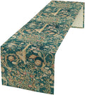 William Morris Floral Table Runner, Vintage Flowers Botanical Printed Table by Yearn+Jear