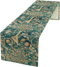 William Morris Floral Table Runner, Vintage Flowers Botanical Printed Table by Yearn+Jear