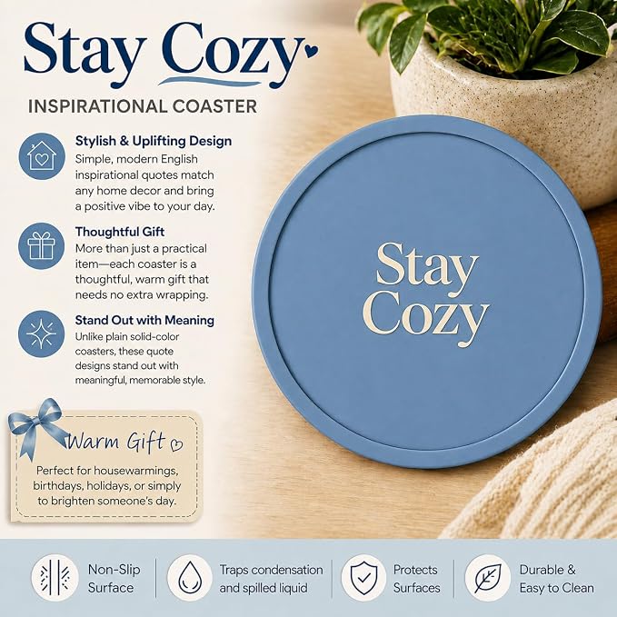 Silicone Coasters Set of 6, Premium Drink Coaster - Image 5