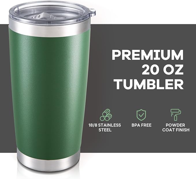 20 oz Tumbler with Lid Stainless Steel Insulated Tumblers Bulk Cups Mug | - Image 2
