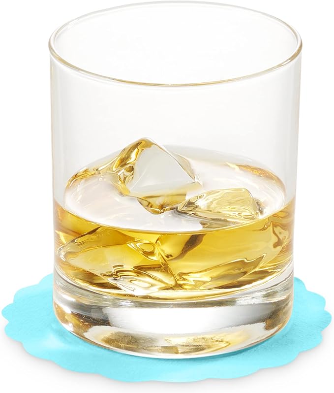 Disposable Mint Blue Paper Coasters for Drinks, 3.5 Inch Round Coasters for Bar, Cocktail, Beverage, Wine Or Event, 500 Pack Bulk
