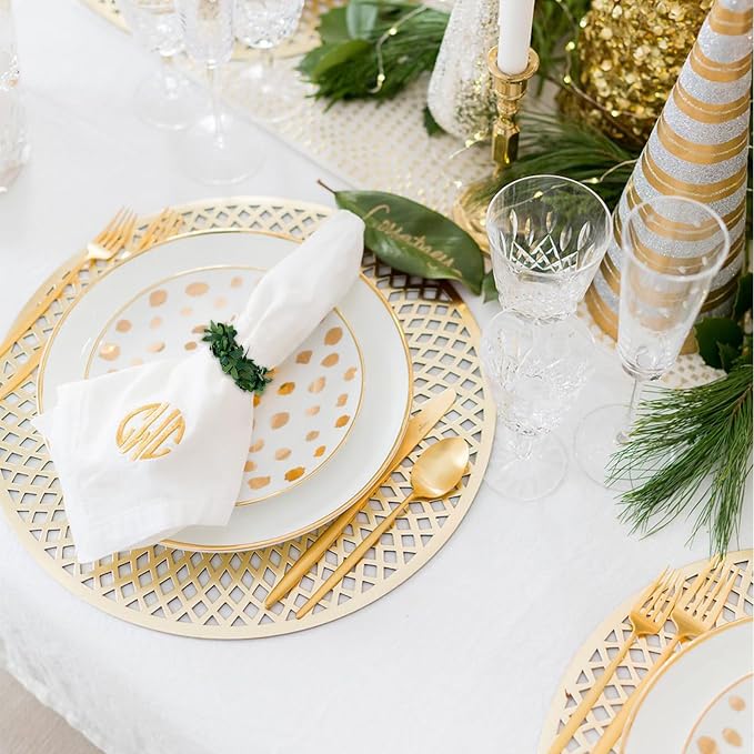 wonlex Handmade Leaf Wreath Napkin Rings Set of 8, Farmhouse Leaf Napkin Ring - Image 5