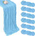 35 Pack Baby Blue Cheesecloth Table Runner 35 x 120 Inch by Pepmily