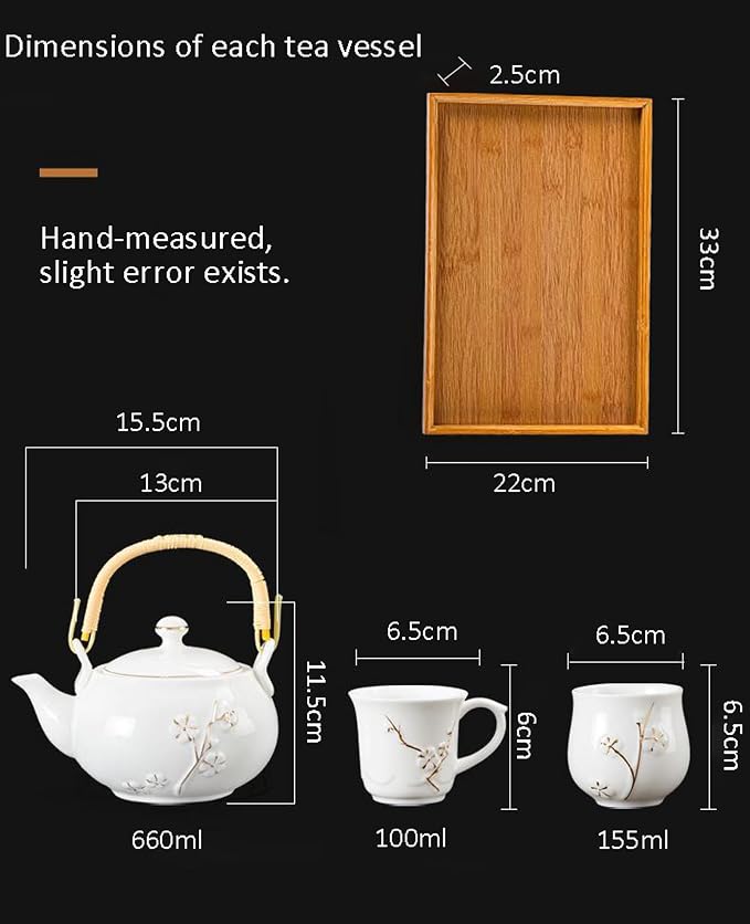 KEYDUACU Japanese Porcelain Gongfu Tea Set, Chinese Asian Style - Image 7
