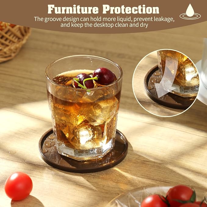 Coasters Set of 8, Hot or Cold Drink Coasters - Image 2