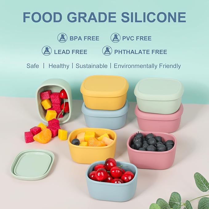 8 pcs 10 oz Silicone Snack Containers - Image 7