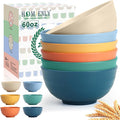 Unbreakable Large Wheat Straw Bowls 60 OZ Salad Bowls by HOMIENLY
