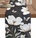 Farmhouse Floral Table Runners 60 Inches Long, Cotton Linen Fabric Table Runner by Edwiinsa