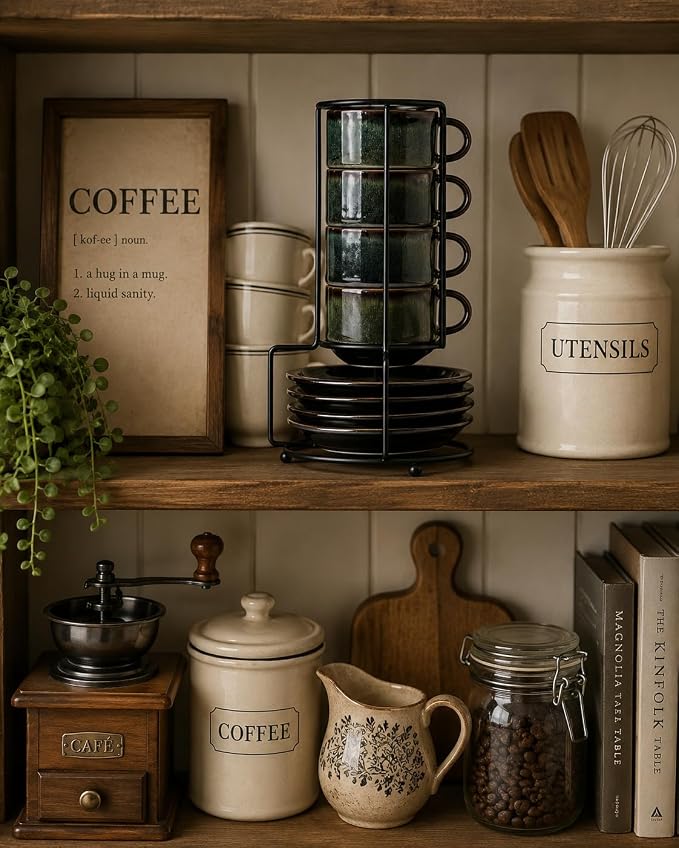 JIEMEI HOME Porcelain Stackable Espresso Cups - Image 8