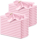 P Pothuiny 24 Pcs Pink Satin Napkins 17 x 17 Inch, Satin Cloth Napkins | Square by P+Pothuiny
