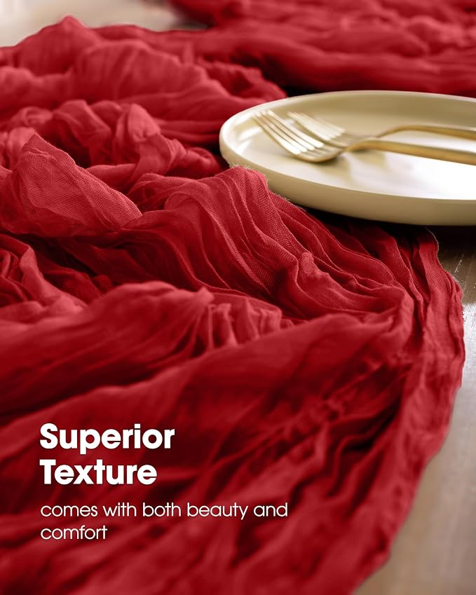 Pureegg 3-Pack Cheese Cloths Table Runner, Baby Shower, Wedding and Farmhouse - Image 3